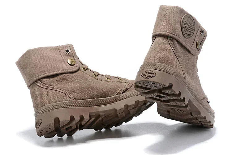 PALLADIUM Pallabrouse Dark Brown Sneakers Men/Women High-top Army Leisure Ankle boots Canvas Casual Shoes Anti-Slip Shoes 36-45 - Sun Studio