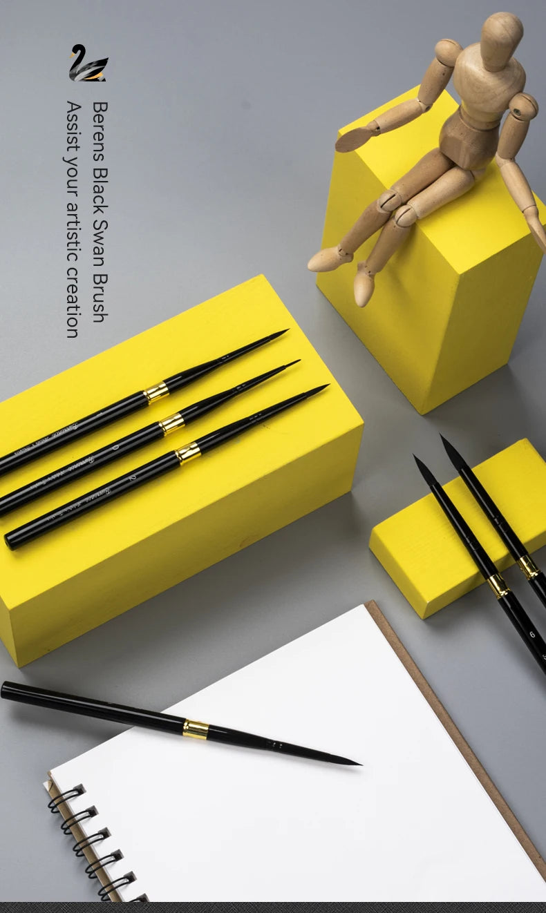 Artist Hand-Painting Drawing Brushes Gouache Watercolor Brush Pen for Water Color Painting Drawing Office School Art Supplies - Sun Studio