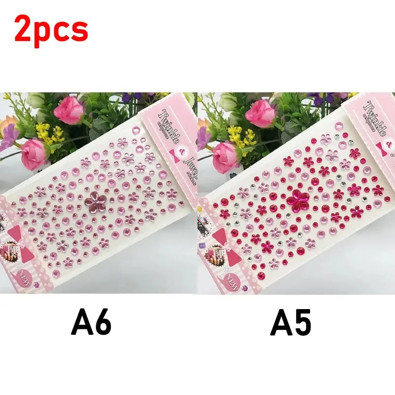 Glitter Face Stickers for Children Rhinestones for Eyes Face Diamonds Bright Stickers Festival Makeup Jewels Stickers ZS006