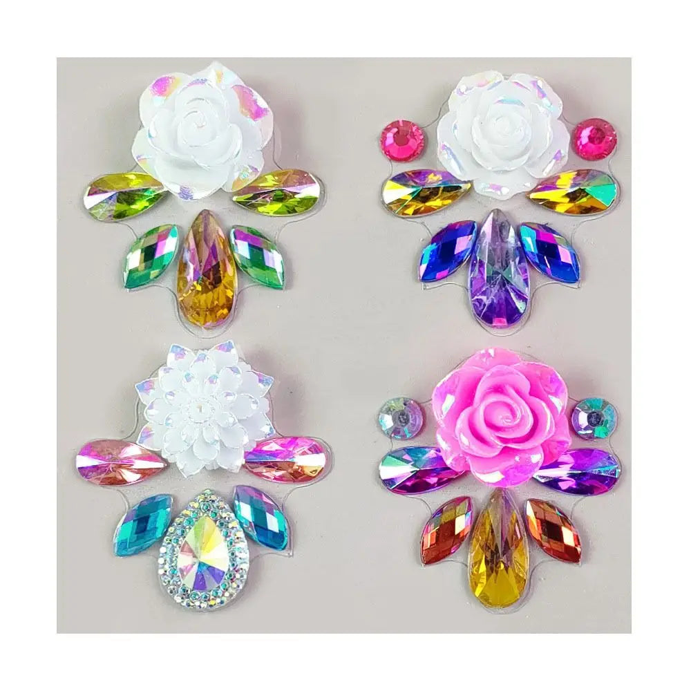 Adhesive Makeup Diamond Sticker DIY Temporary 3D Crystal Face Stickers Glitter Diamond Mask Rhinestone Tattoo Women - Sun Studio