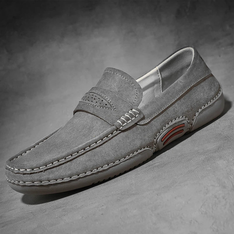 Quality Genuine Leather Shoes Men Loafers Slip On Soft Leather Casual Men Shoes Comfort Driving Shoes Men Flats Walking Footwear - Sun Studio