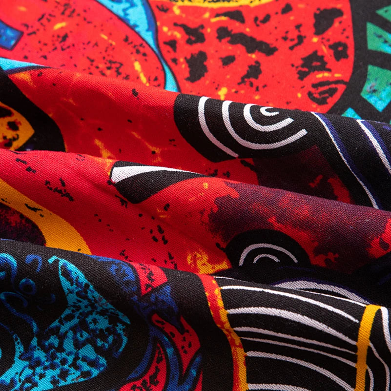 Bohemian Fabric Ethnic Vintage Retro Boho Printed Cotton Linen Home Decor Upholstery Textile - Sun Studio