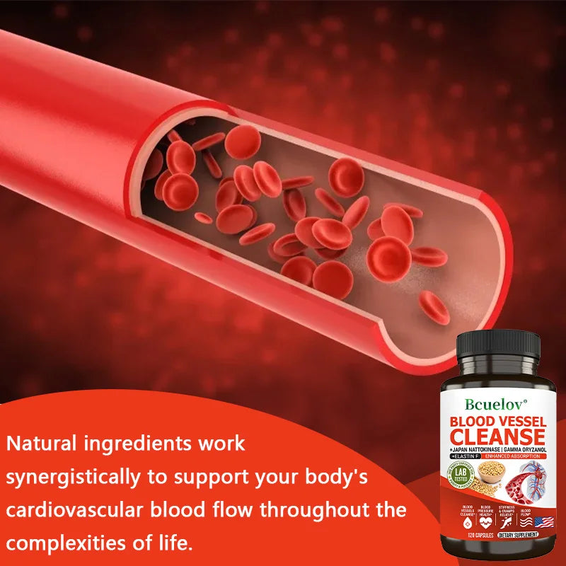 Nattokinase 2000 FU Supplement - Improve Blood Circulation, Promote Detoxification Metabolism, Maintain Cardiovascular Health - Sun Studio