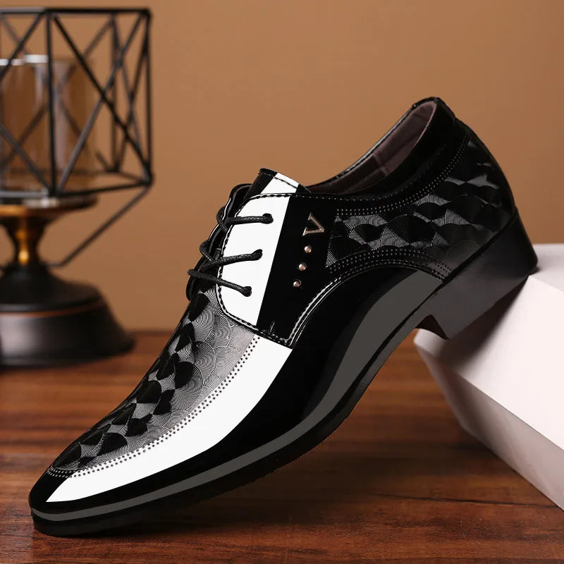 Oxfords Leather Men's Shoes Casual Dress Men Lace Up Breathable Formal Office for Man Big Size 38-48 Flats 2024 - Sun Studio