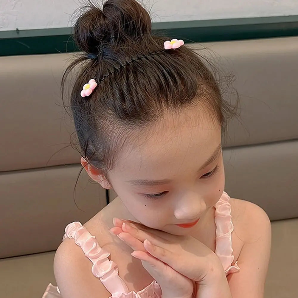 Kids Spring Hair Comb Cartoon Invisible Comb Teeth Extra Hair Holder Sweet U Shape Hair Styling Comb Fixed Combs Girls Hair Wear - Sun Studio