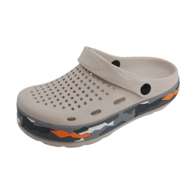 Mens Sandals Casual Summer Clogs for Men Breathable Soft EVA Garden Shoes Closed-toe Fashion Slippers for Men 2025 New Design - Sun Studio