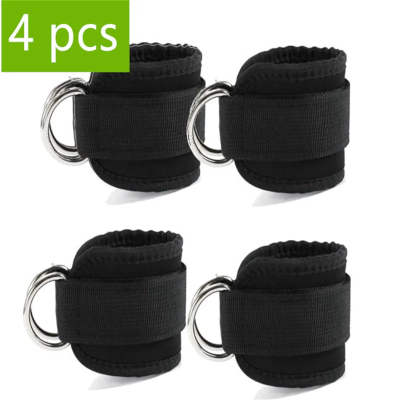 1/2/4 Pcs Cable Ankle Straps Double D-Ring Ankle Cuffs For Gym Workouts Glutes Legs Strength Training Support Sport Abductors - Sun Studio