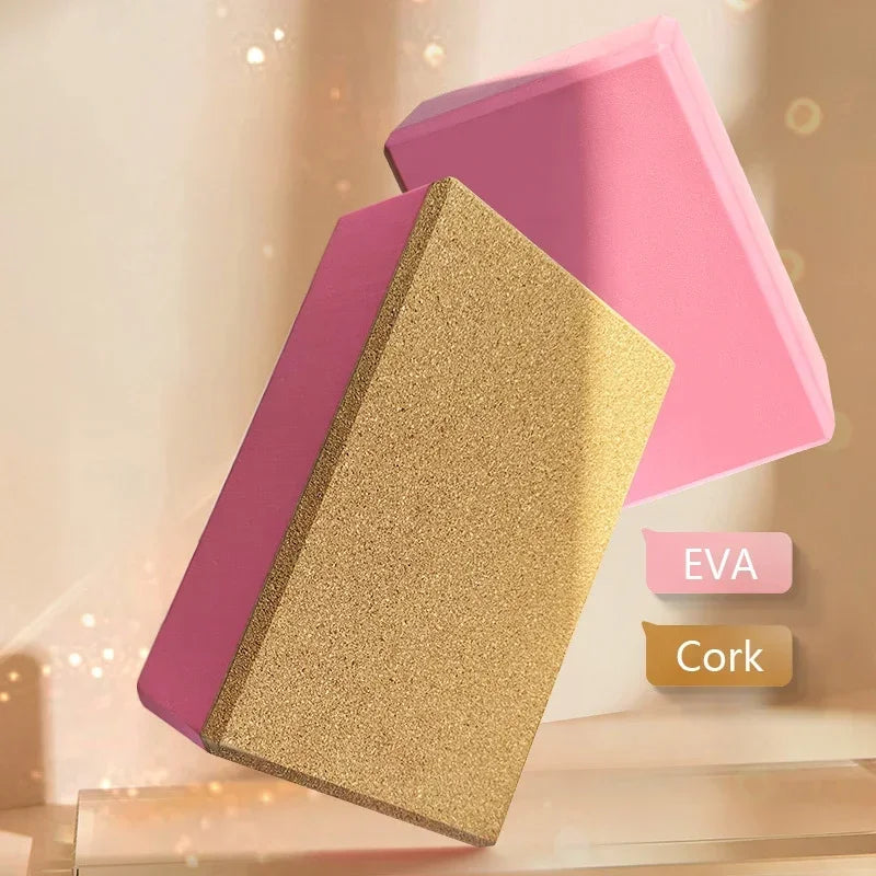 Yoga Brick EVA And Cork Synthetic Strench Exercise Yoga Block Home Use Gym Fitness Pilates Yoga Assistive Equipment For Dancing - Sun Studio