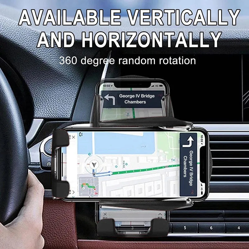 Wireless Charger Car Mount for Air Vent Mount Car Phone Holder Rotating Intelligent Infrared Fast Wireless Charging Charger - Sun Studio