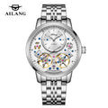 AILANG Brand New Luxury Double Tourbillon Watch for Men Stainless Steel Strap Waterproof Fashion Mechanical Watches Mens - Sun Studio