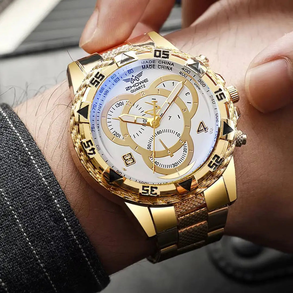 Luxury Large Dial Men Business Watches Fashion Male Analog Quartz Wristwatch Reloj Hombre - Sun Studio