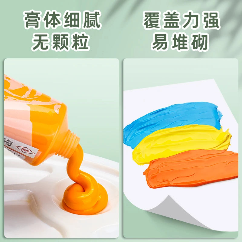 75ml Acrylic Paint Non Toxic Non Fading,Rich Pigments for Painters, Adults for Canvas Wood Clay Fabric Ceramic Craft Supplies - Sun Studio