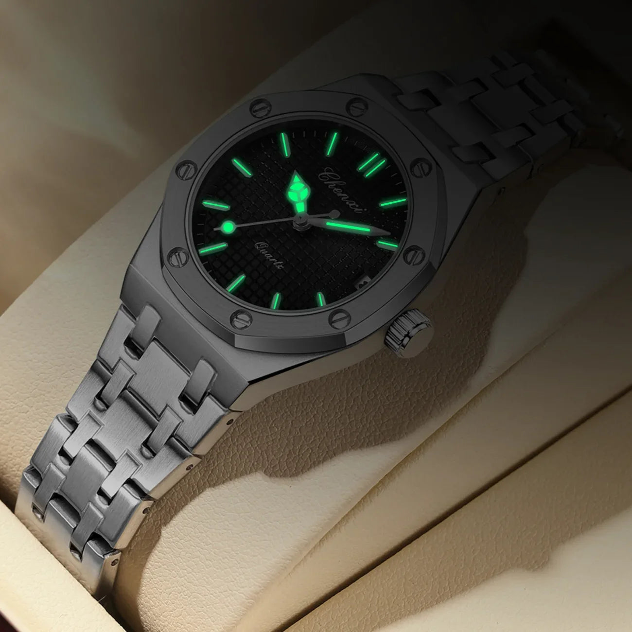 Luxury Women Watches Silver Steel Simple Casual Business Dress Watches for Women Top Brand Waterproof 3bar Calendar Gift Clock - Sun Studio
