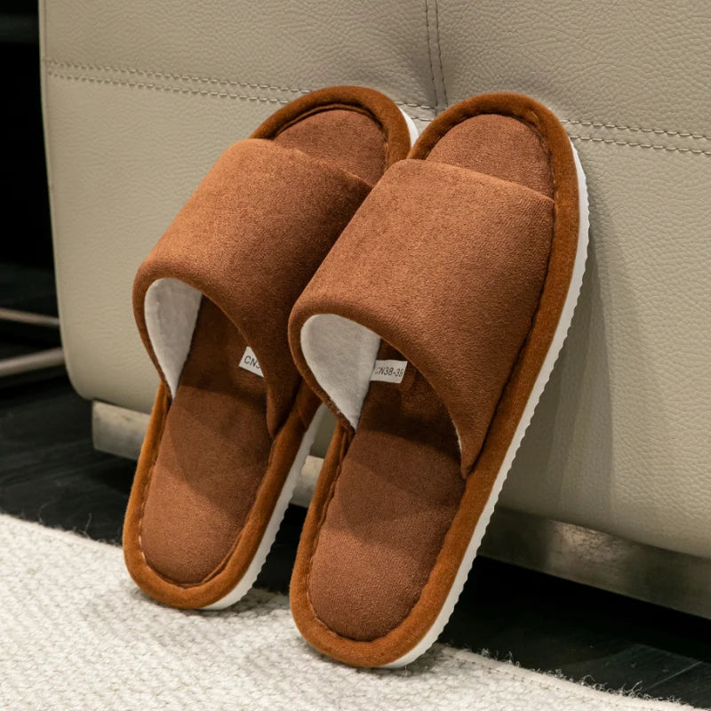 New Men'S Indoor Open Toe  Slippers high quality soft comfortable Home Shoes Indoor Anti-Skid Slippers bedroom No noise - Sun Studio