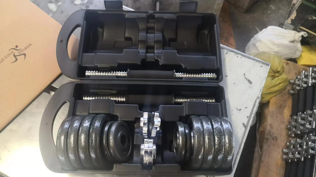 10kg 15kg 20kg 30kg Gym Home Weightlifting Dumbbells with Box Painted Black Painted Cast Iron Dumbbells Barbell Set. - Sun Studio