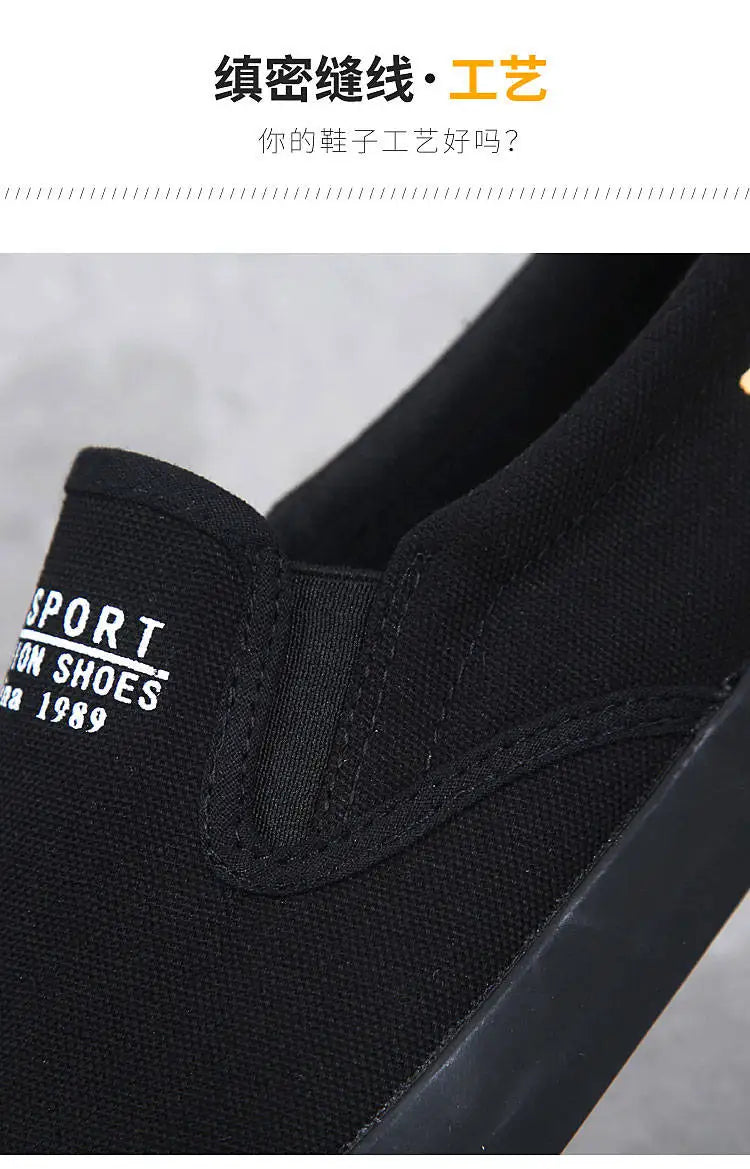 2023 New Canvas Shoes Men Summer Classic Loafers Men Casual Shoes Breathable Lazy Walking Flat Men Shoes Sneakers Plus Size 47 - Sun Studio