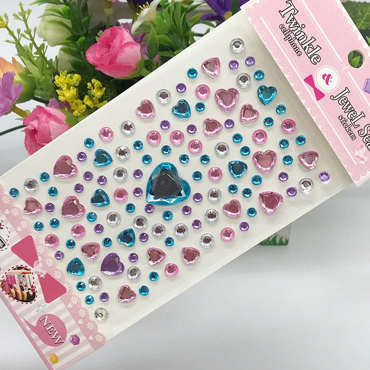 Glitter Face Stickers for Children Rhinestones for Eyes Face Diamonds Bright Stickers Festival Makeup Jewels Stickers ZS006 - Sun Studio