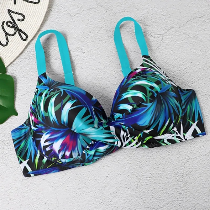 Women's Print 2 Piece Swimsuit Vintage Sexy High Waisted Bikini Split Beachwear Casual Holiday Pool Party Hot Springs Bikini Set - Sun Studio