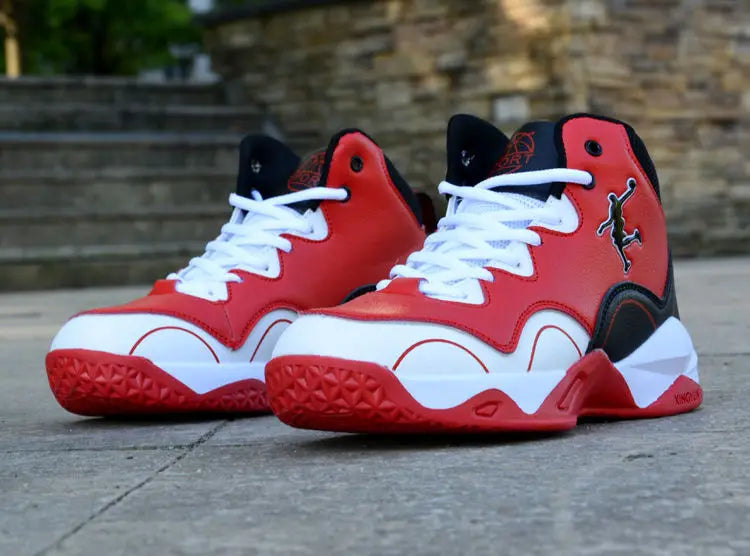 Brand Professional Men's White Red Blue Basketball Shoes Basketball Sneakers Anti-skid High-top Couple Man Basketball Boots