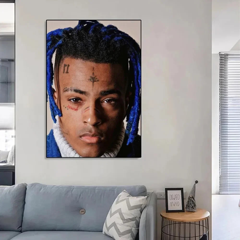 Hip Hop Rap Wall Art Hip Hop Z-XXXTentacion Music Cover Album Canvas Poster Print Living Room Bedroom Home Decor - Sun Studio