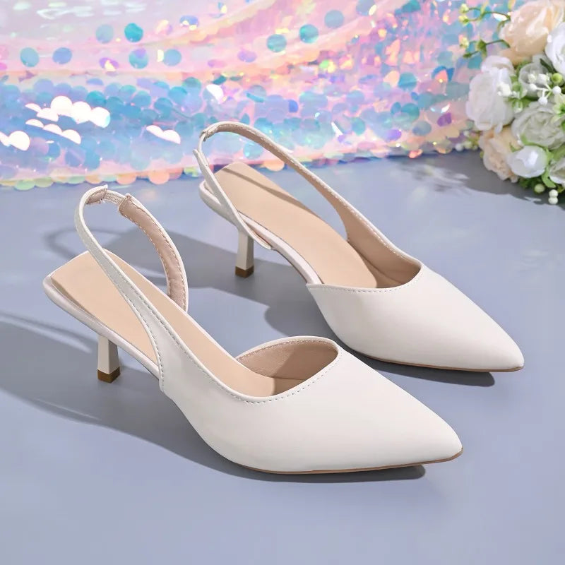 Summer Cover Pointed Toe Women Sandals Fashion High Heel Shoes Ladies Outdoor Elegant Office Slingbacks Sandalias Mujer - Sun Studio