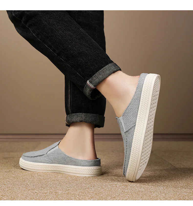 Half Slipper Man Shoes Summer Breathable Casual Comfortable Wearing Outside Slippers At Home Men's Shoes Free Shipping Shoes - Sun Studio