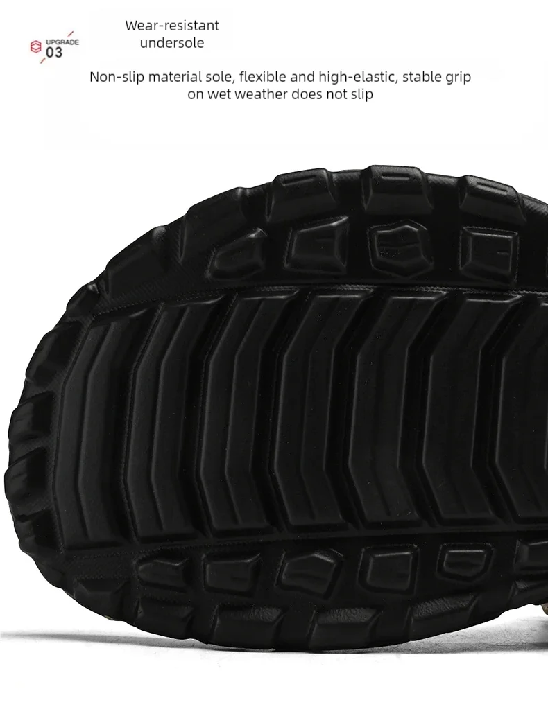 Sandals men summer fashion new style outdoor wear soft sole wear-resistant anti slip anti odor breathable dual-use beach sandals - Sun Studio