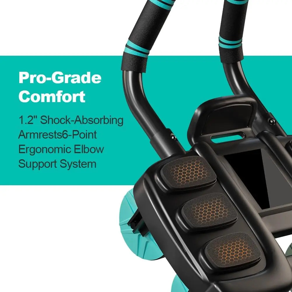 Automatic Rebound Ab Roller Wheel with Elbow Support 4-Wheel Design Core Exercise Equipment for Home Gym Abdominal Workout Machi - Sun Studio
