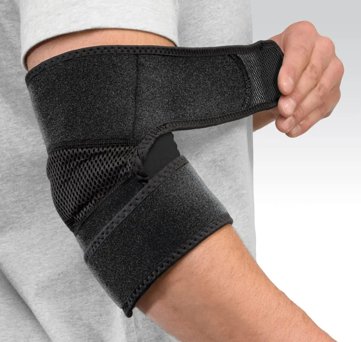 1 PC Sports Medicine Adjustable Elbow Support for Tennis & Golfer's Elbow, Support and Relive Strain for Men & Women,One Size - Sun Studio