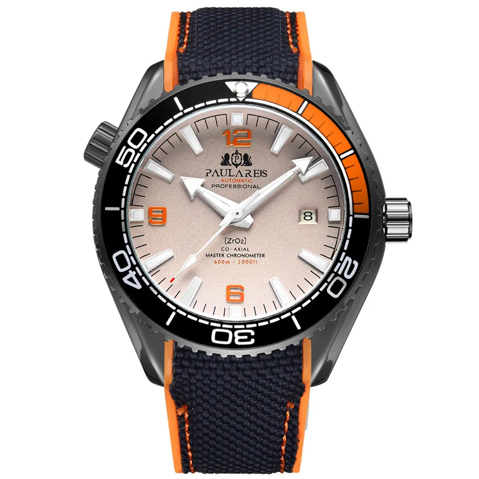 Luxury Automatic Mens Watch High Quality Mechanical Self Wind Movement Rubber Strap Waterproof Luminous Calendar Mens Watches