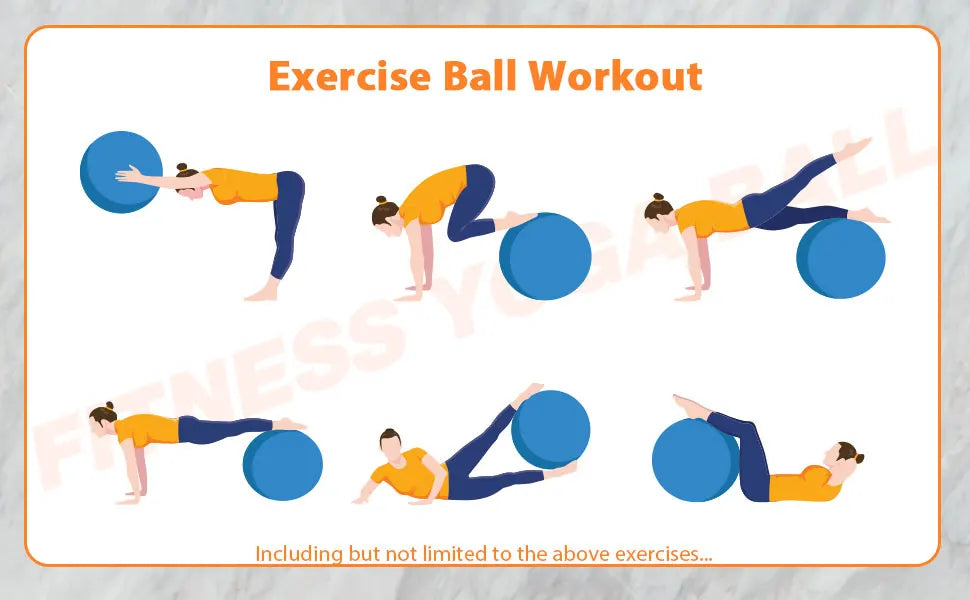 Massage Yoga Ball  120cm Pilates Gym Ball Fitness Ball Pump - Sun Studio