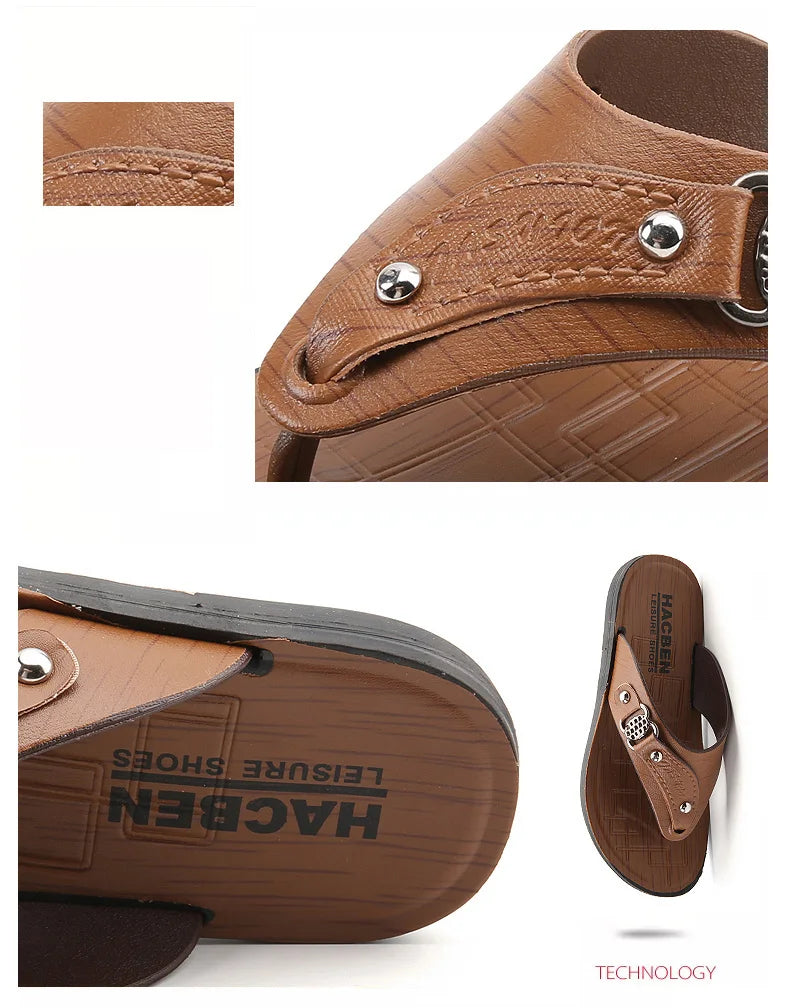 Flip Flops Men Summer Slippers For Men Comfortable Outdoor Beach Shoes Male - Sun Studio