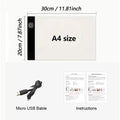 Led Drawing Copy Pad 3 Level Dimmable Board Table Animation Painting Educational Toys Gift Adjustable Light Notepad For Children - Sun Studio