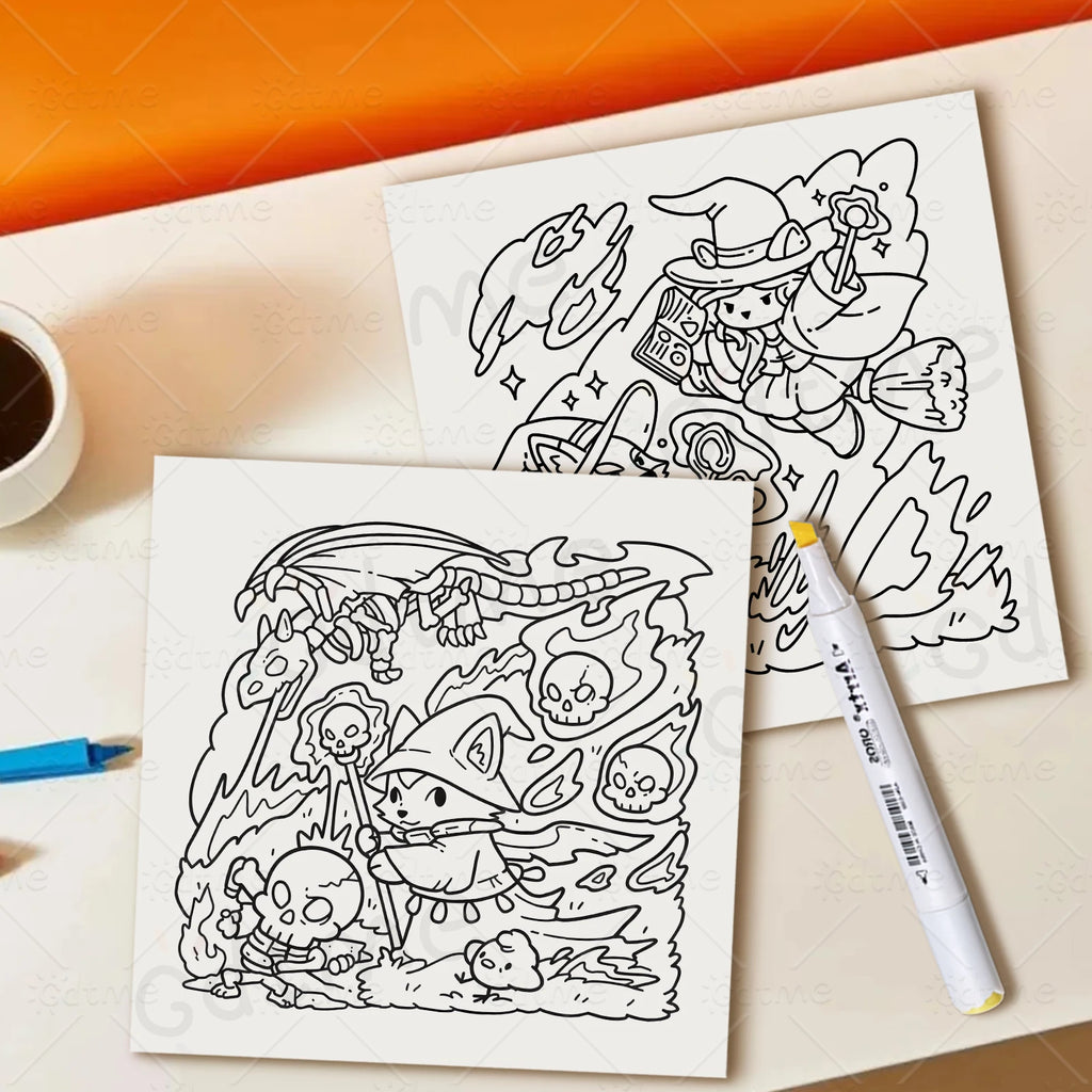 COZY KINGDOM FANTASY Bold-easy Patterns Coloring Book for Adults Cute Drawing Book Perfect Gift for Party and Birthday - Sun Studio