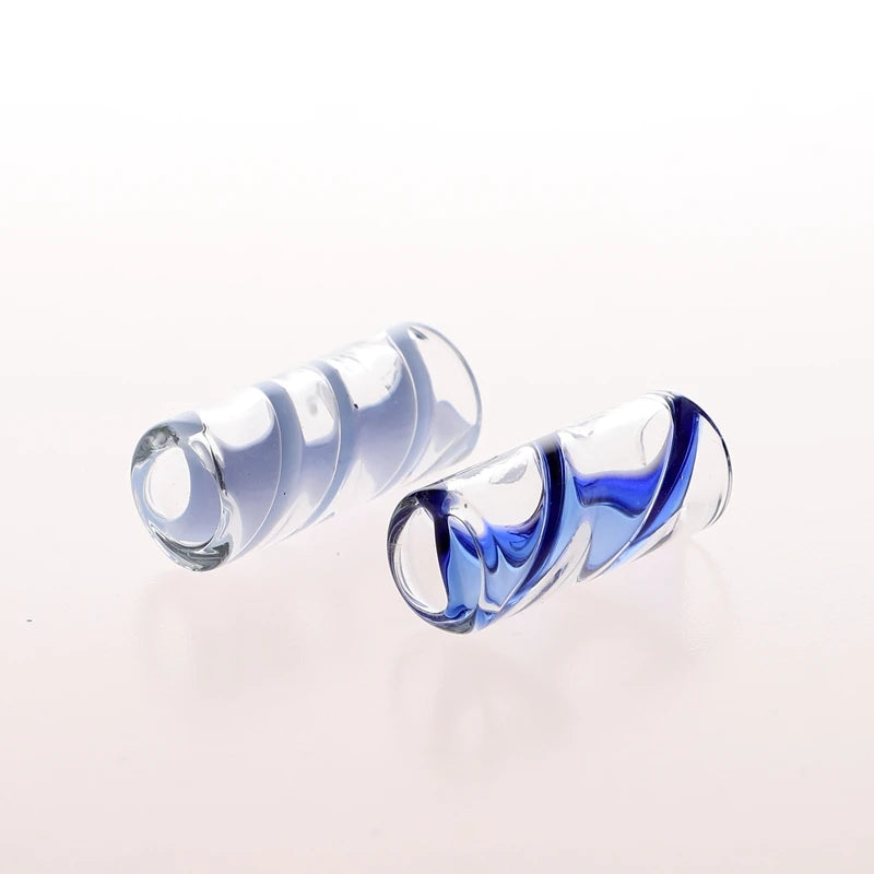 In Stock Retail 5pcs/Box Set Spiral Blue Color Glass Tube Tips/Manufacturer Supply Filter Glass Tips/Mini Glass Filter Tips - Sun Studio