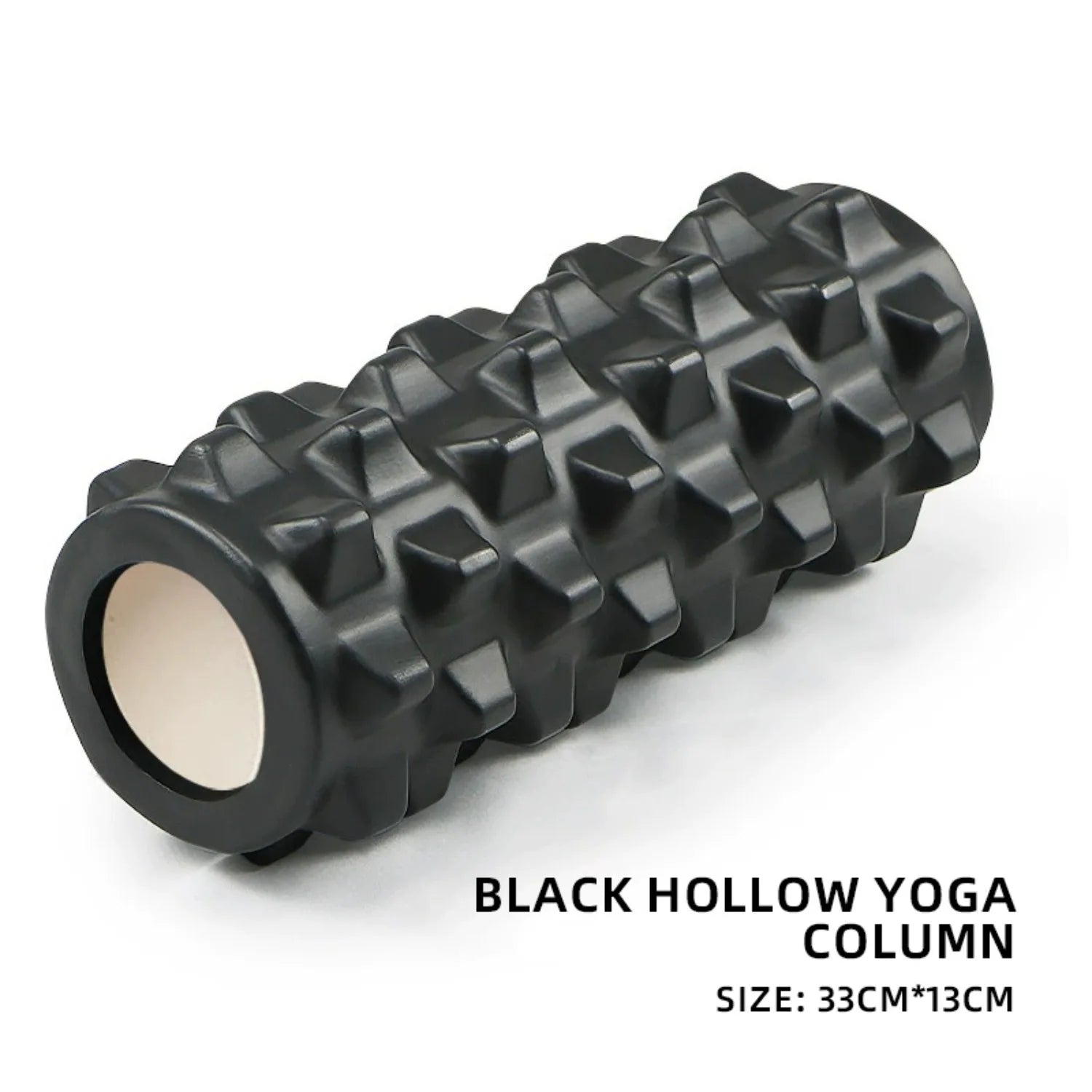1 Pack – Hollow, Textured, Solid Color Massage and Yoga Roller / Portable Yoga Roller for Slimming Legs - Sun Studio