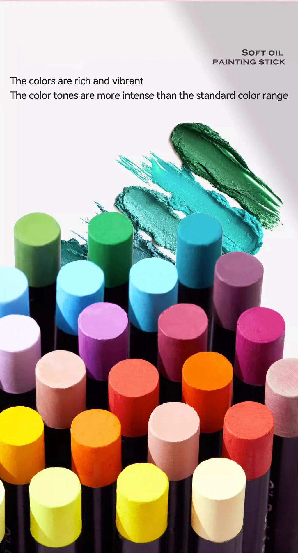Faber-Castell Soft Oil Pastel Set 24/36/48 Vibrant Colors Creamy Texture Bullet Head Chalk for Artist Painting Drawing Beginners - Sun Studio