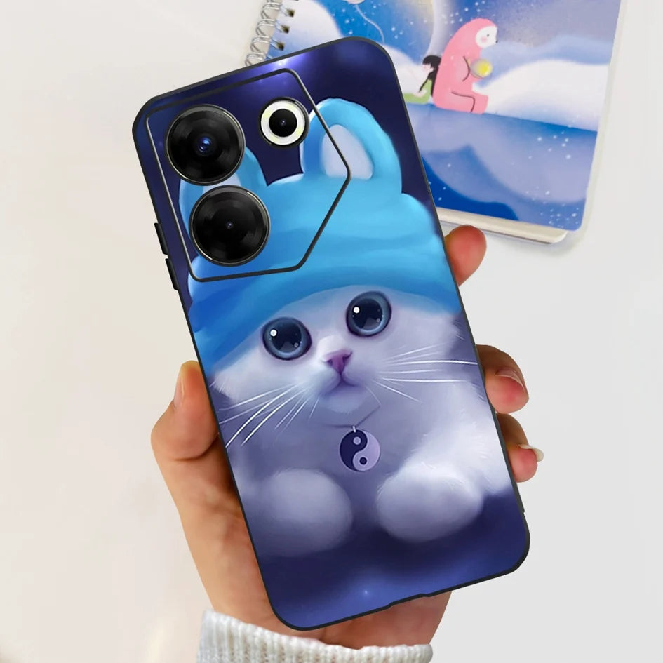 For Tecno Camon 20 Pro 5G Case 2023 Cute Love Heart Football Slim Cover Soft Silicone Funda For Tecno Camon20 Pro 5G CK8n Bumper
