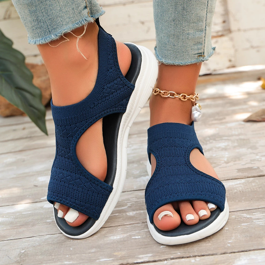 Summer Wedge Sandals for Women 2026 New Fashion Non Slip Beach Shoes Woman Lightweight Casual Platform Plus Size Sandals Women - Sun Studio