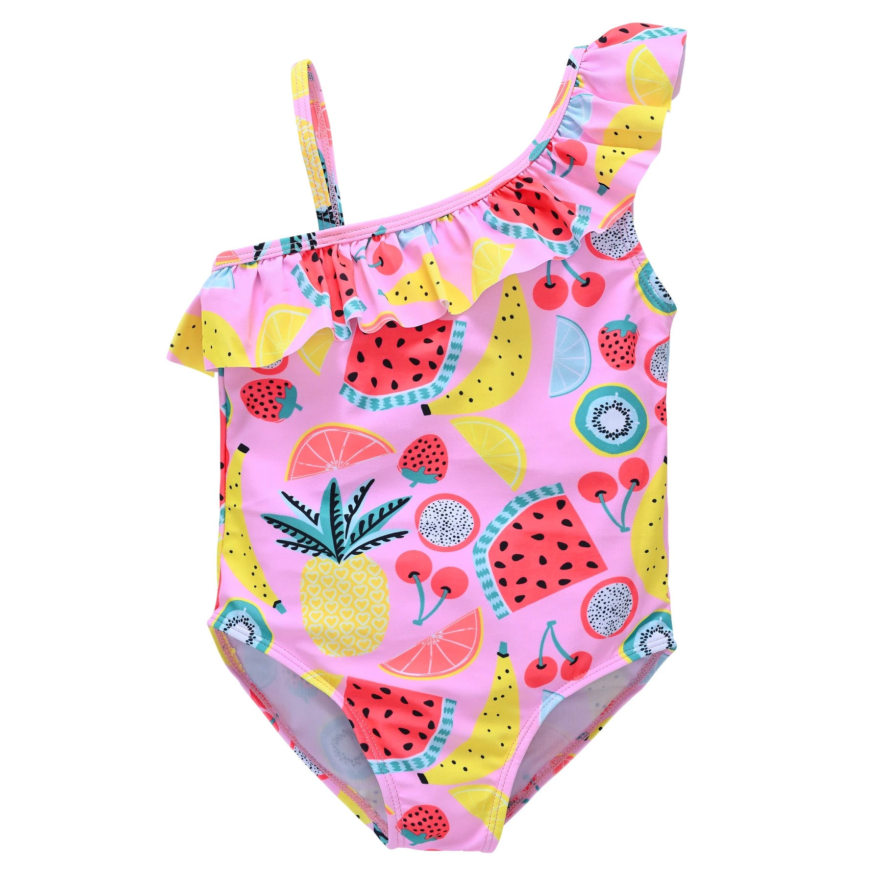 Kavkas Summer Girls Swimming Suit 9 M to 6 Years Fruit Floral Printed Hot Swimsuit Children One-piece Baby Swimwear For Kids - Sun Studio