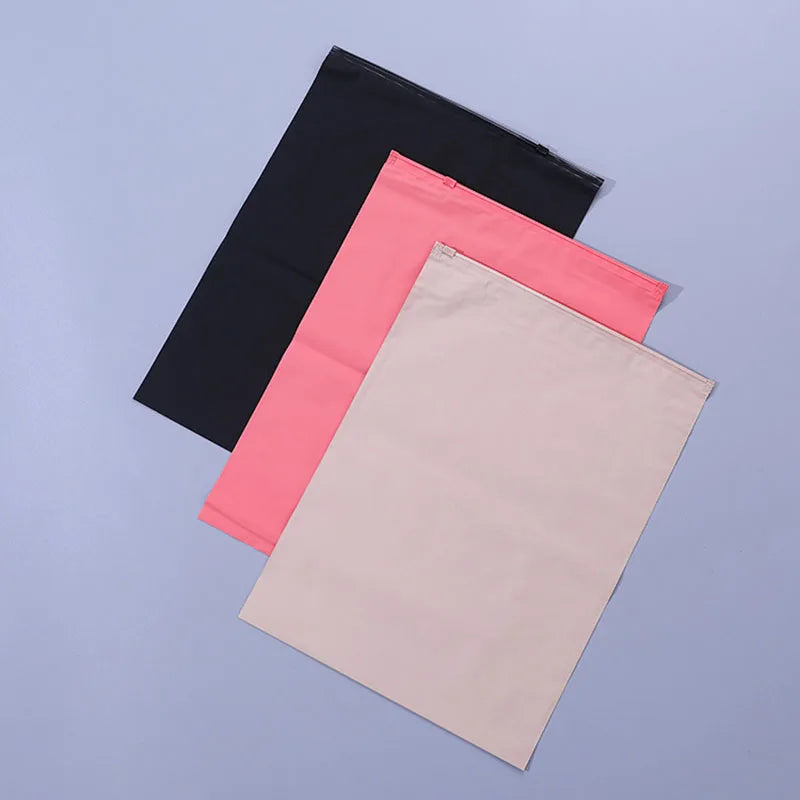TETP 50Pcs Black/Pink/Beige Frosted Zipper Bag Home T-shirt Pants Swimsuit Packaging Storage Wholesale For Small Business - Sun Studio