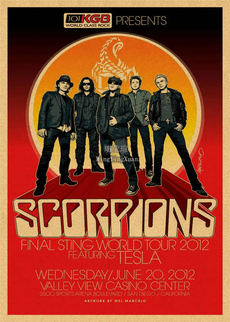 Scorpions Band Poster Wall Art  Posters Decoration Art Poster Personalized Gift Modern Family bedroom Painting - Sun Studio