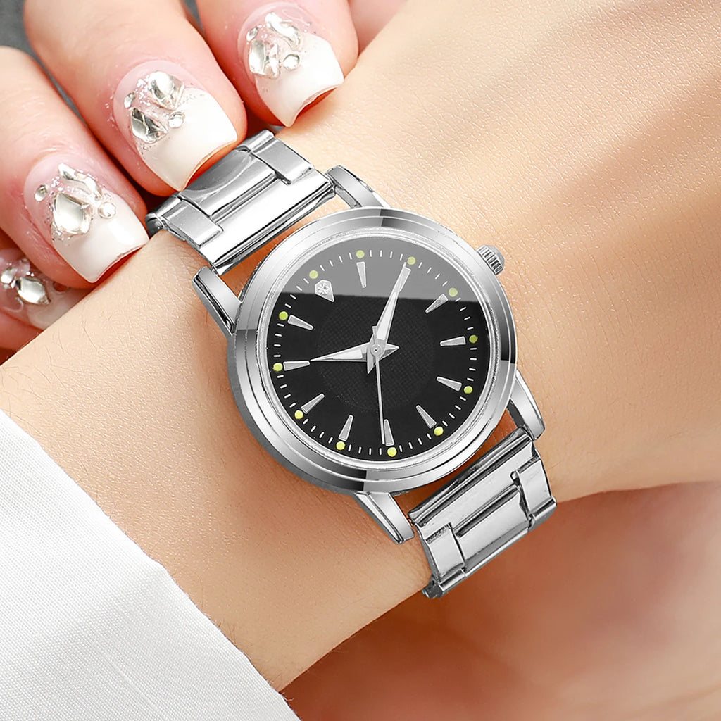 2PCS Couple's Watches Men Business Watch Fashion Analog Women Quartz Watch (Without Box) - Sun Studio