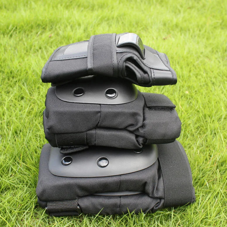 Papaison 6pcs Protective Gear Bike Skate Roller Scooter Riding Knee Pads Wrist Guard Elbow Pads Set PP Shell EVA Liner in Stock - Sun Studio