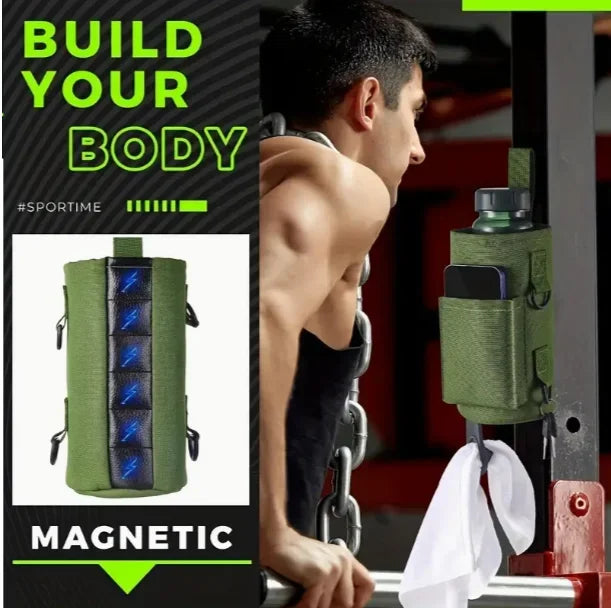 Large Capacity Magnetic Gym Bag Portable Magnetic Carrier Bag With Phone Pocket Gym Water Bottle Pouch Gym Organizer Accessories - Sun Studio