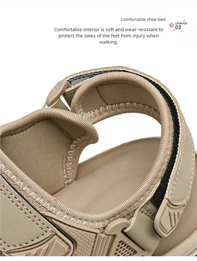 Sandals men summer fashion new style outdoor wear soft sole wear-resistant anti slip anti odor breathable dual-use beach sandals - Sun Studio