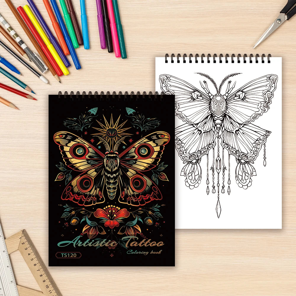 30 Sheets Stress Relief Coloring Book, 11.2x 8.3in,100gsm Thick Paper, Spiral Bound, Halloween Gift, Christmas Gift Option - Sun Studio