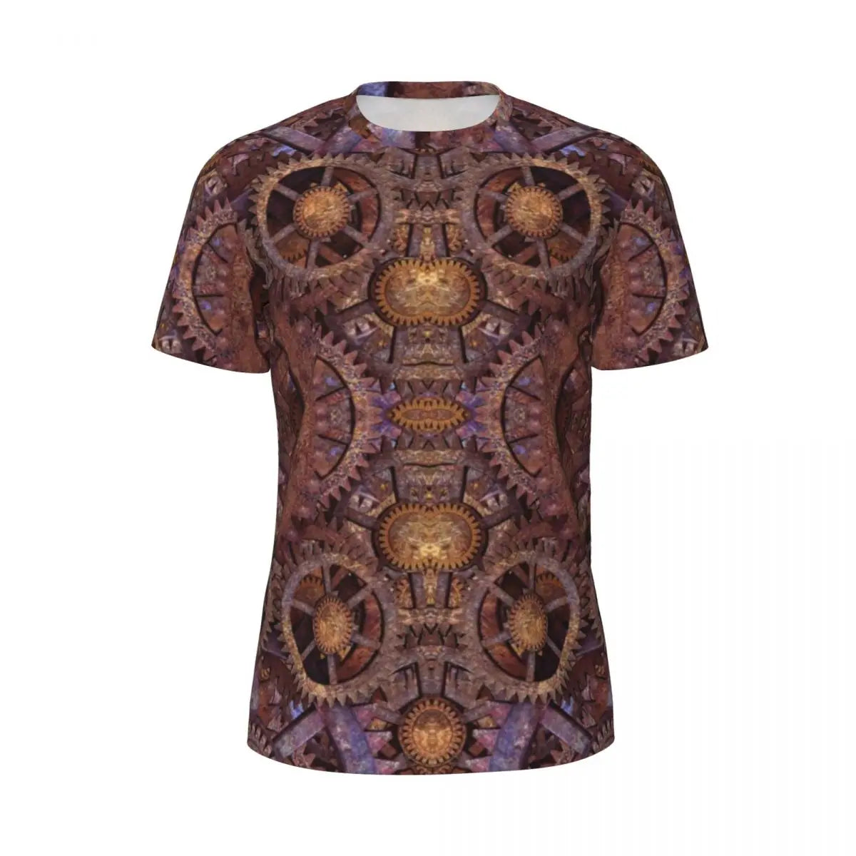 Gym T-Shirt für Männer Steampunk Design T-Shirts Mode wunderbare Uhrwerk Vintage Sommer Tees O-Ausschnitt Streetwear Design Tops