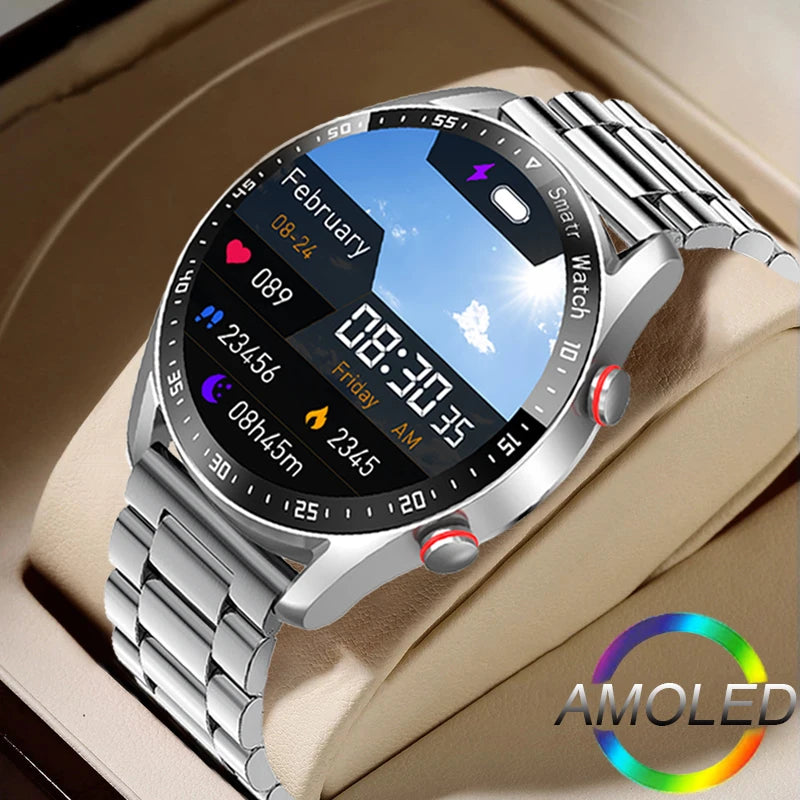 ChiBear New 1.53inch Bluetooth Call Smart Watch Men Multi-Sport Mode Heart Rate Health Monitoring Waterproof Business Smartwatch - Sun Studio