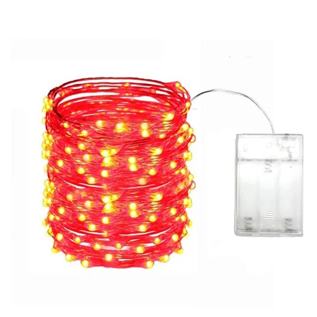 1-20M Led String Lights Copper Wire Starry Fairy Lights Battery Operated Lights for Bedroom Christmas Parties Wedding Decoration - Sun Studio